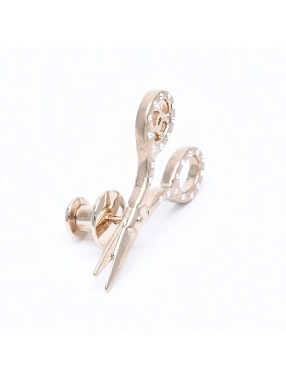 Chanel Brooch CC Logo Pin 3 Point Set Metal Gold